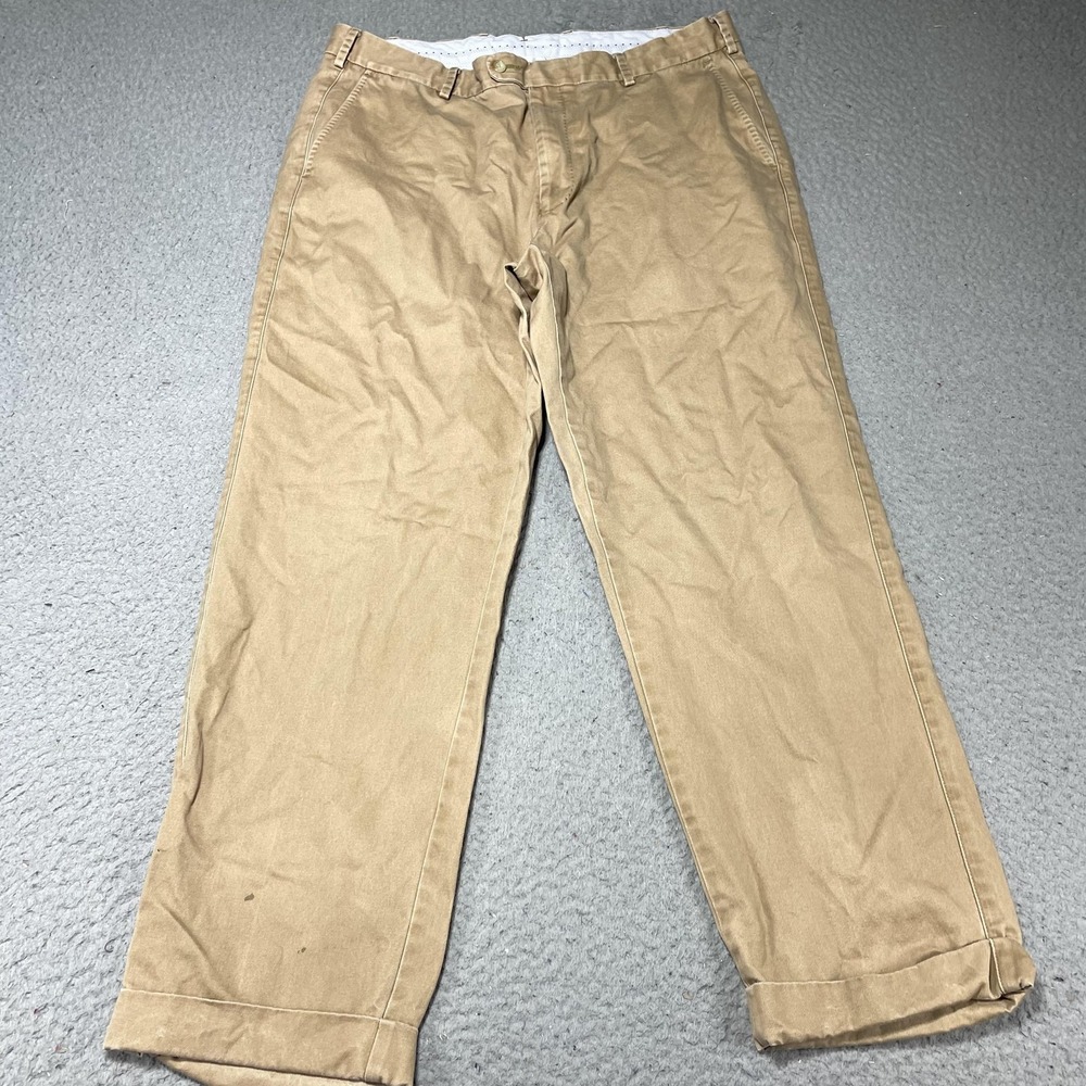 Peter Millar Pants Mens 36x27 Beige Chino‎ Flat Front Straight Leg Peru Casual